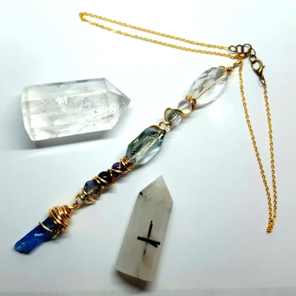 Blue Aura Crystal Wand - Picture 3 of 10